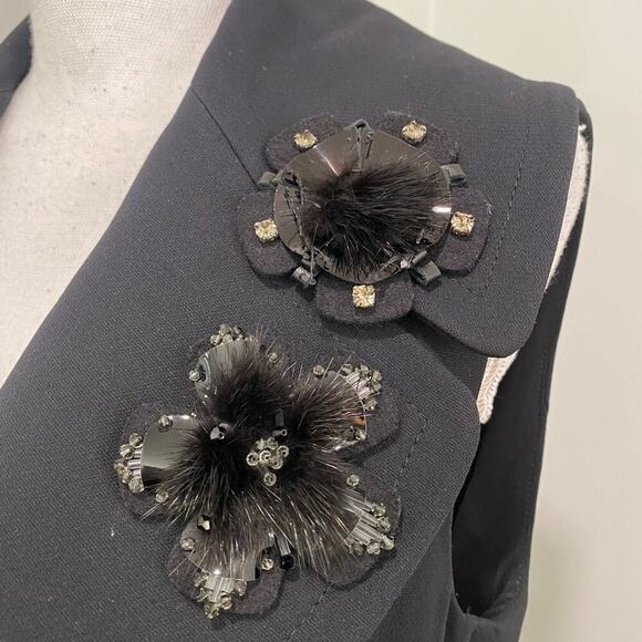 Fendi Sleeveless Silk Blend Dress in Black - Picture 2 of 8